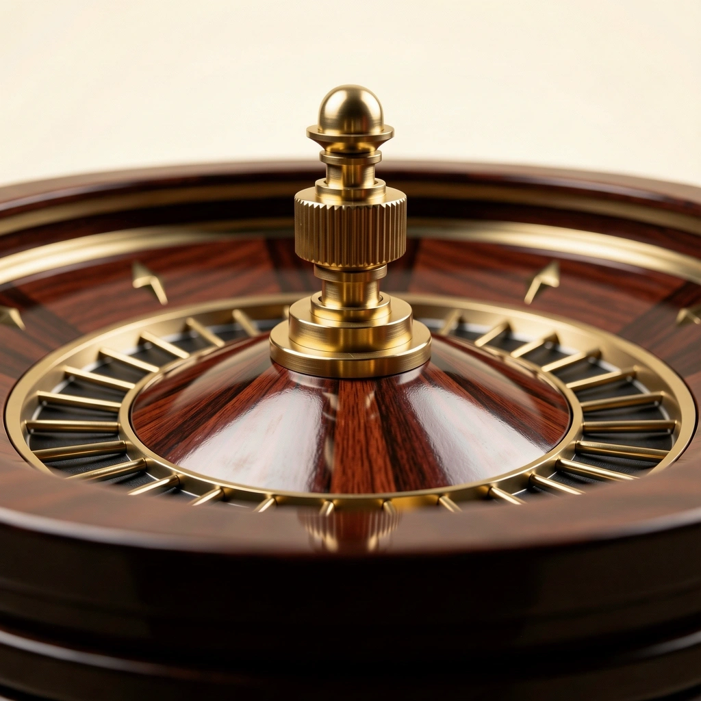 Cylindre de roulette en acajou massif