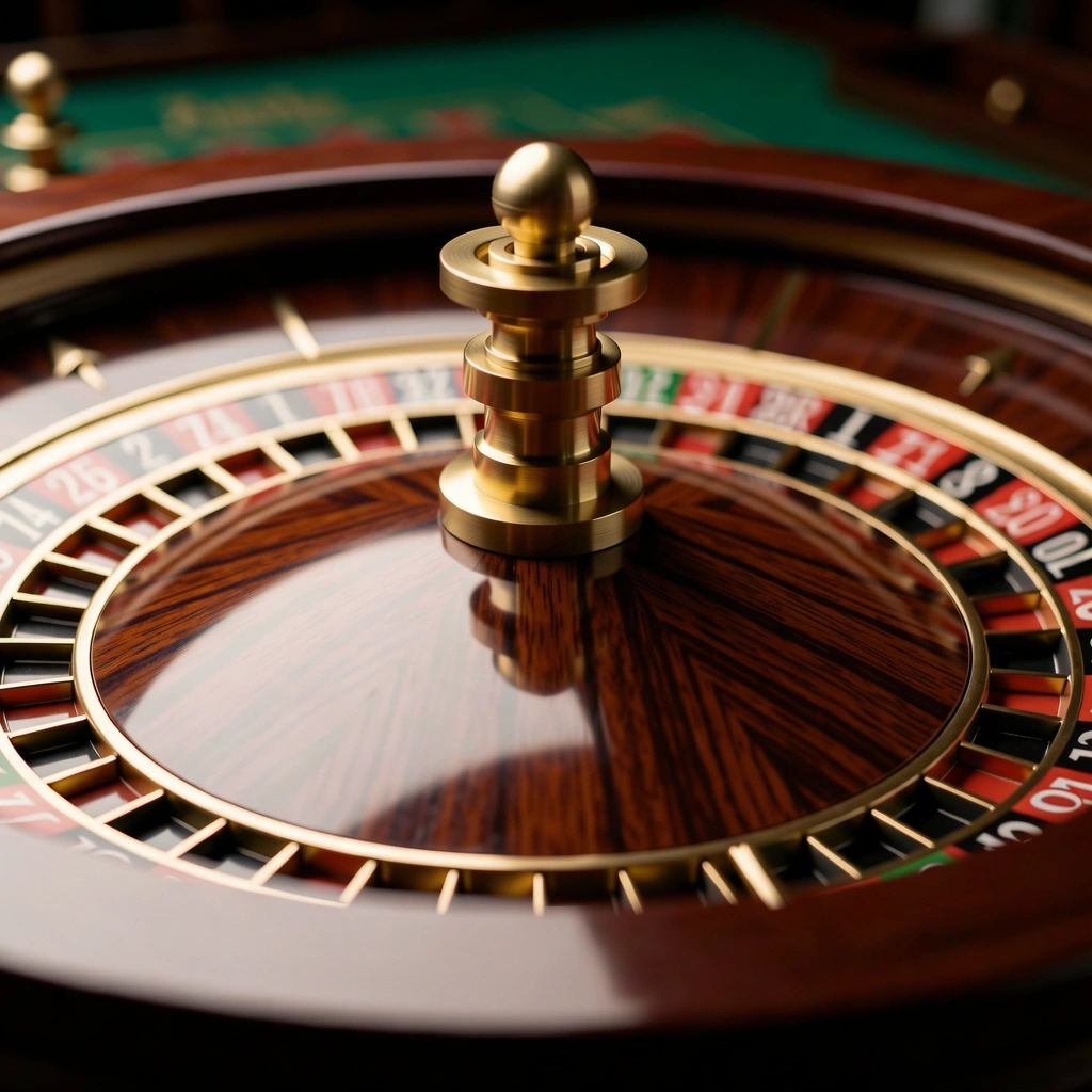 Cylindre de roulette en acajou massif